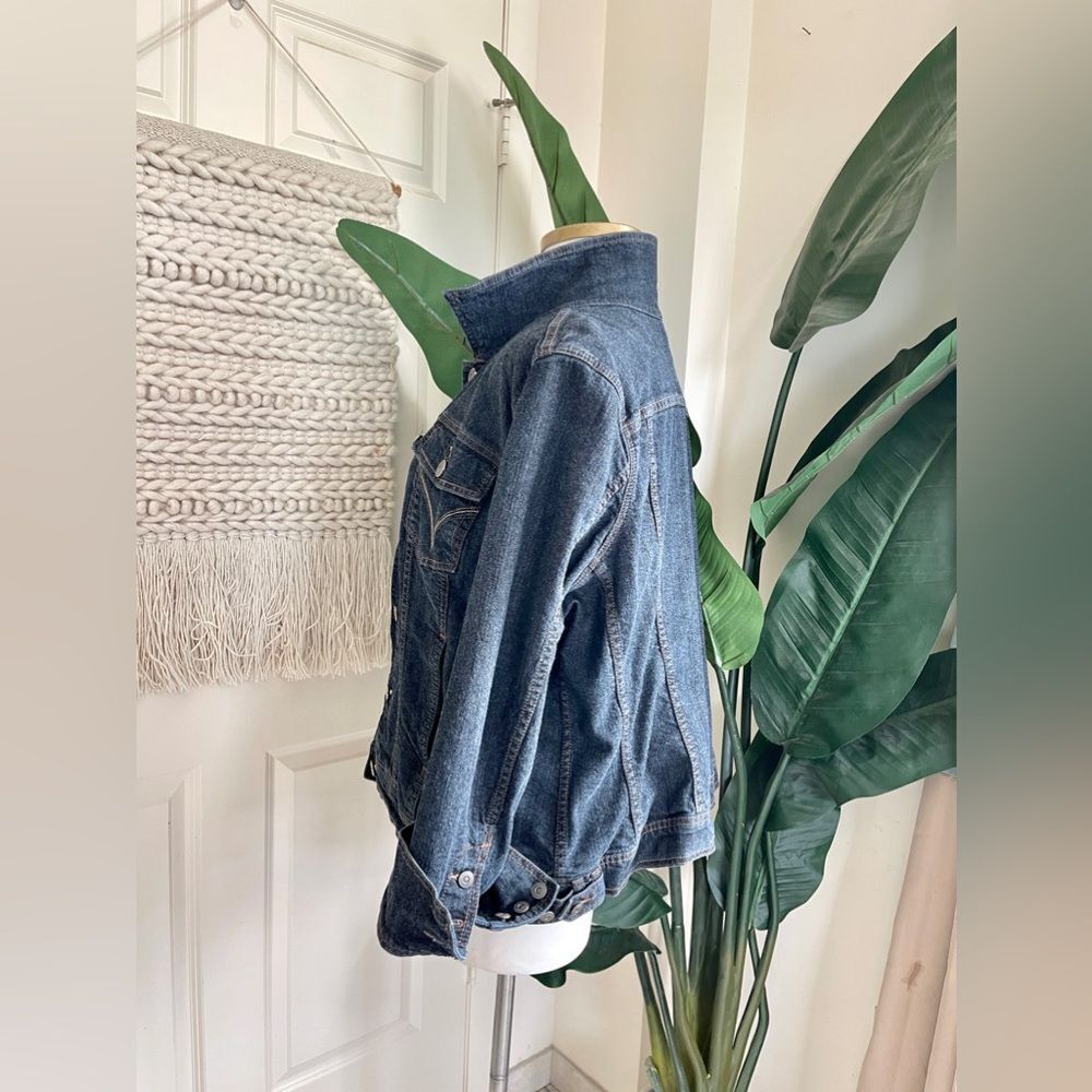 Venezia Jeans Clothing Co. Women's 2X Dark Blue Denim Jacket Size 22/24 - Picture 6 of 15